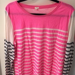 J.Crew color block striped long sleeve